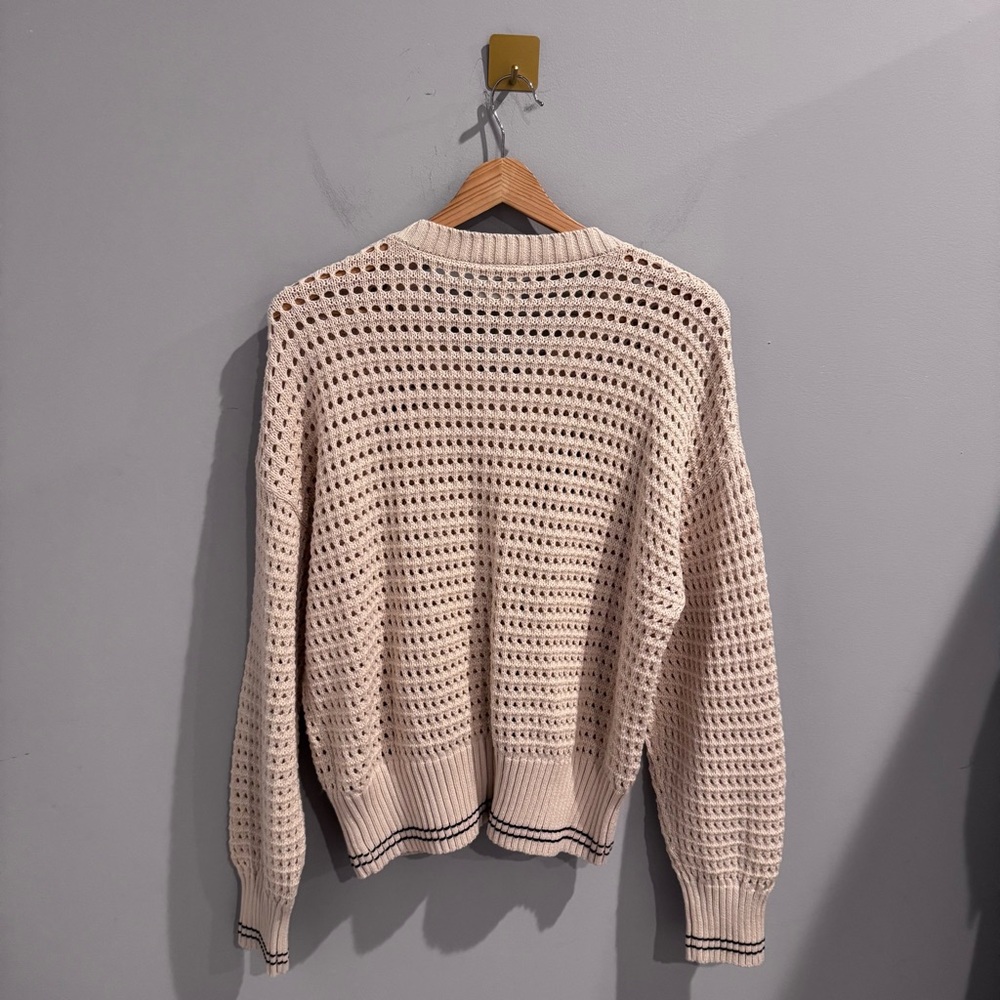 NWT Varley Kris Relaxed Fit Button Front Cardigan in Creme, Size M - Picture 11 of 14